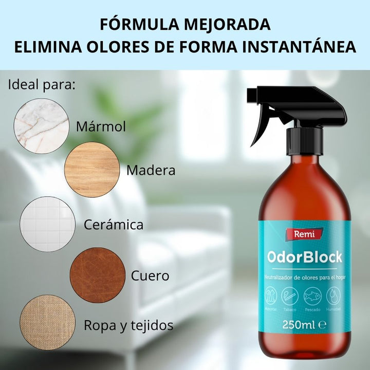 Remi - Spray neutralizador de odores multiuso OdorBlock