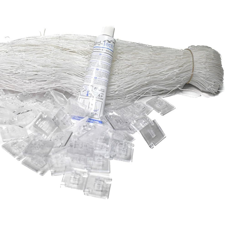 Remi - Rede de Proteção para Gatos Branca com Fixações e Silicone para Varandas