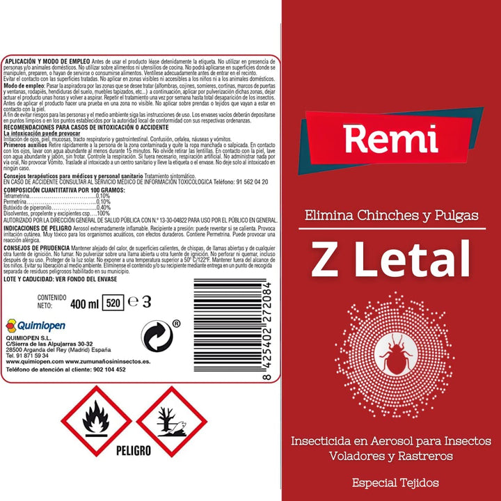 Remi - Inseticida Anti Percevejos Ácaros Pulgas