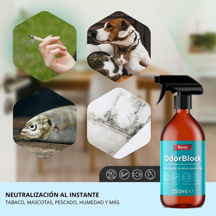 Remi - Spray neutralizador de odores multiuso OdorBlock