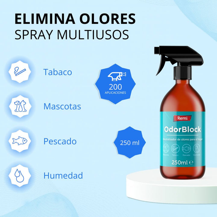 Remi - Spray neutralizador de odores multiuso OdorBlock