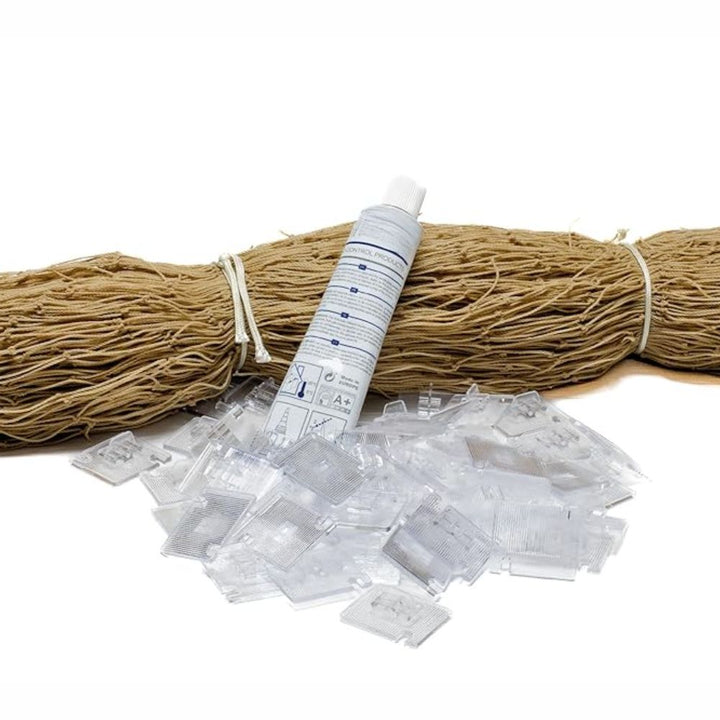 Remi - Rede Antipássaros de Pedra com Fixações e Silicone para Varandas