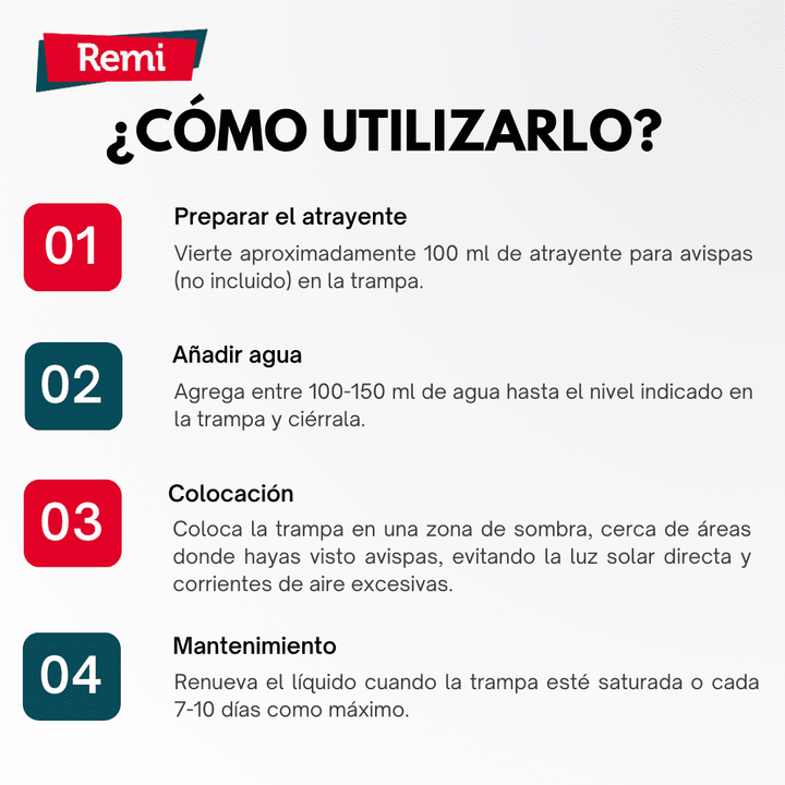 Remi - Armadilha Ecológica Insetos Voadores vespas, marimbondos, moscas