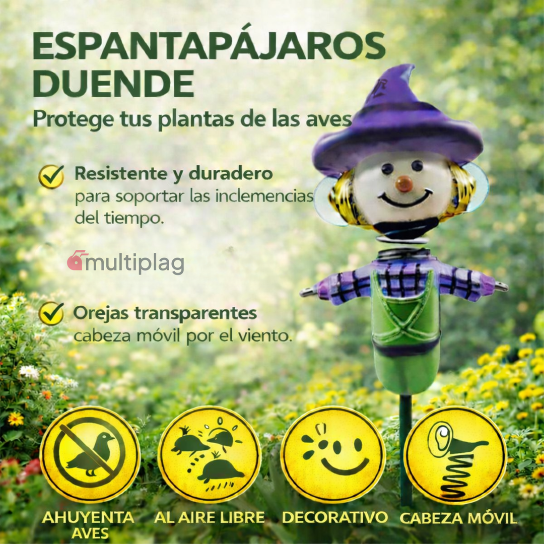 Preben - Espantalho Duende para espantar pássaros no jardim e pomar