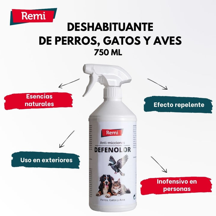 DEFENOLOR anti micciones para perros, gatos y palomas