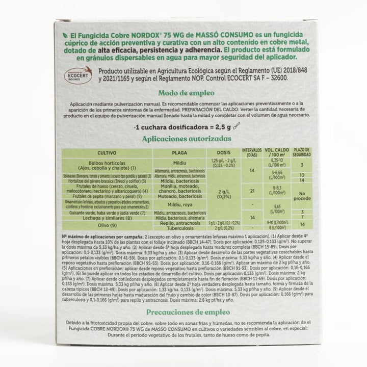 Preben - Fungicida Cobre ECO 50 g Massó para Míldio, Gafa e Bactérias