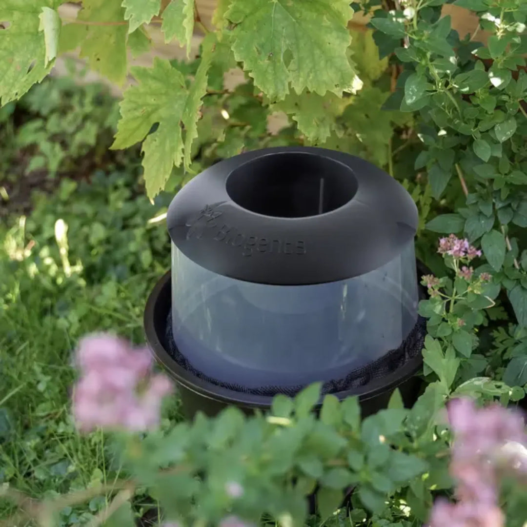 Sistema completo Biogents CO2 para control intensivo de mosquito tigre en exteriores residenciales y comerciales.