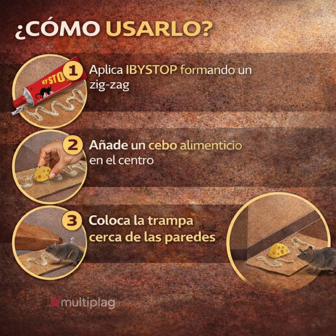 IBYSTOP - Cola para Ratas y Ratones Adhesivo Atrapa Roedores sin Veneno