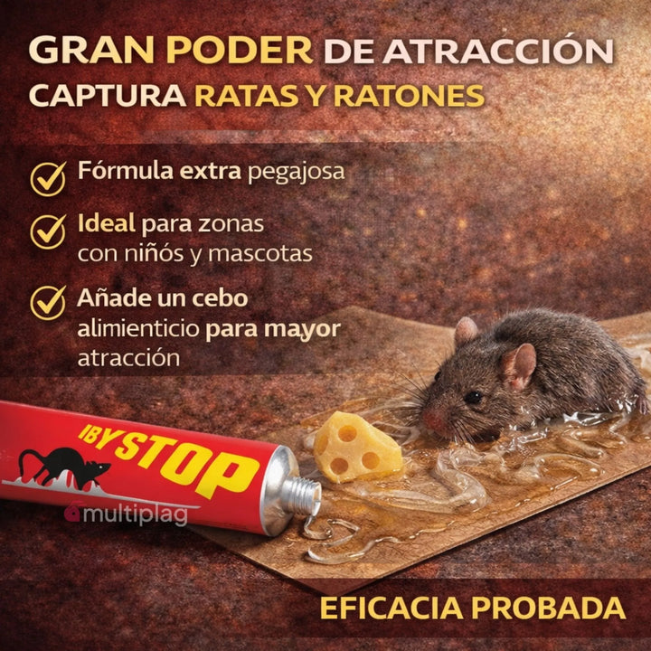IBYSTOP - Cola para Ratas y Ratones Adhesivo Atrapa Roedores sin Veneno