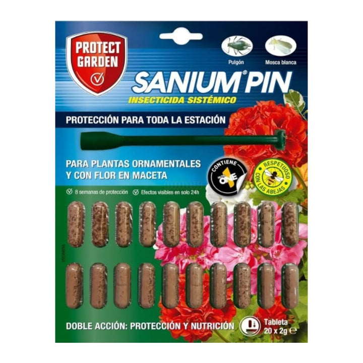 Protect Garden - Sanium Pin Insecticida sistémico con fertilizante para plantas