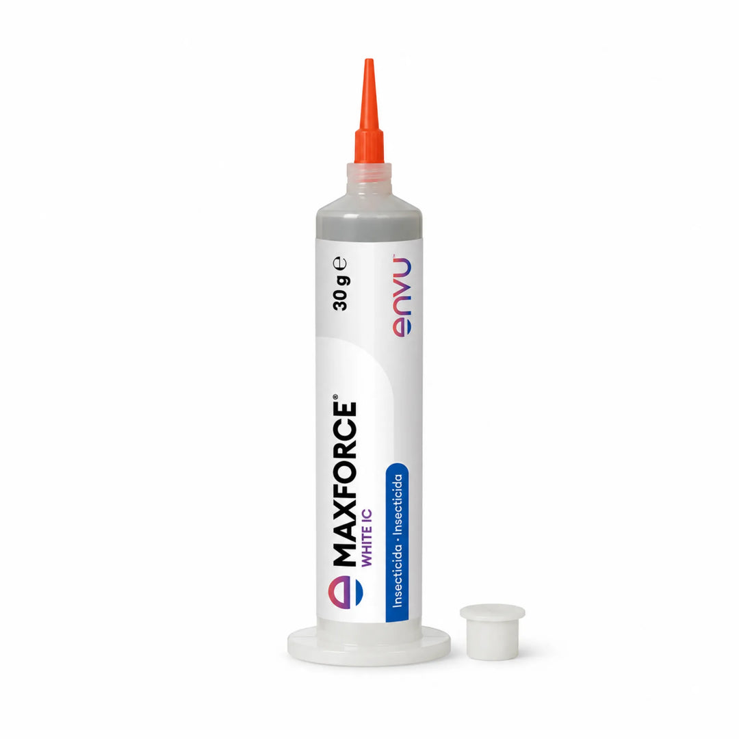 Maxforce White IC es un gel insecticida para cucarachas con imidacloprid, de gran poder atrayente, acción rápida y eficacia prolongada durante varios meses.