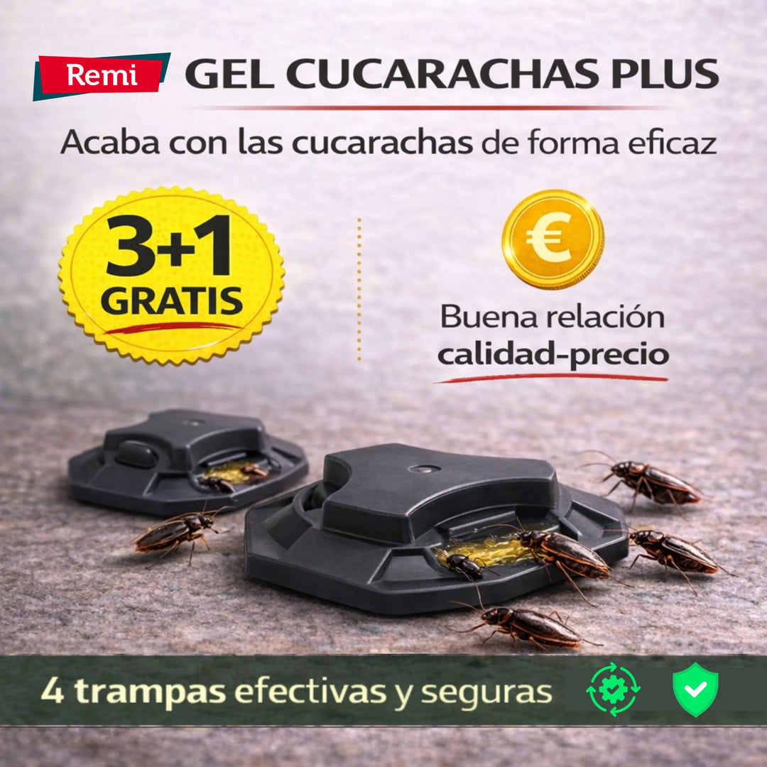 Trampas con cebo en gel de alta atracción que eliminan la colonia desde el nido, sin manipulación y sin plazo de seguridad (3+1 Gratis)