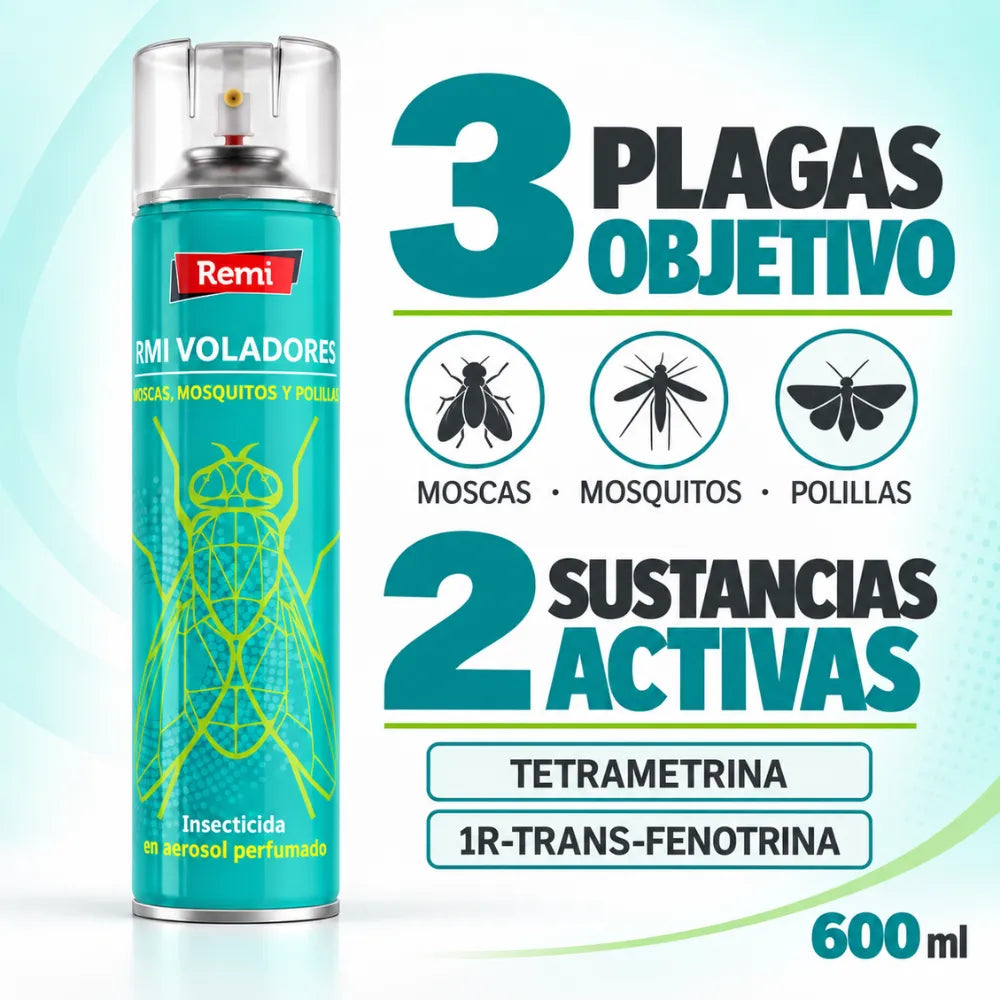 RMI Voladores aerosol insecticida perfumado formato de 600 ml con fragancia a manzana