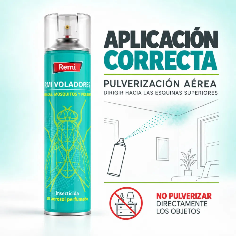 RMI Voladores aerosol insecticida perfumado formato de 600 ml con fragancia a manzana