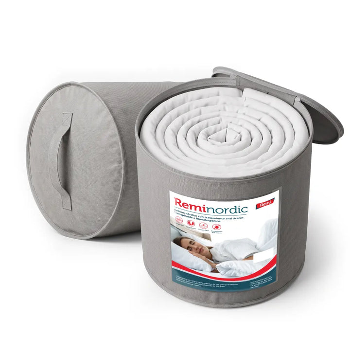 Edredón Nórdico Antibacteriano y Antiácaros de Fibra Transpirable y Lavable para un Descanso Cómodo y Saludable