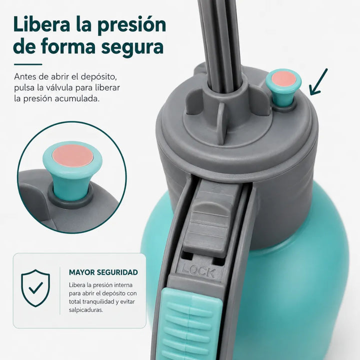Pulverizador diseñado para el cuidado de plantas, huertos y tareas de limpieza