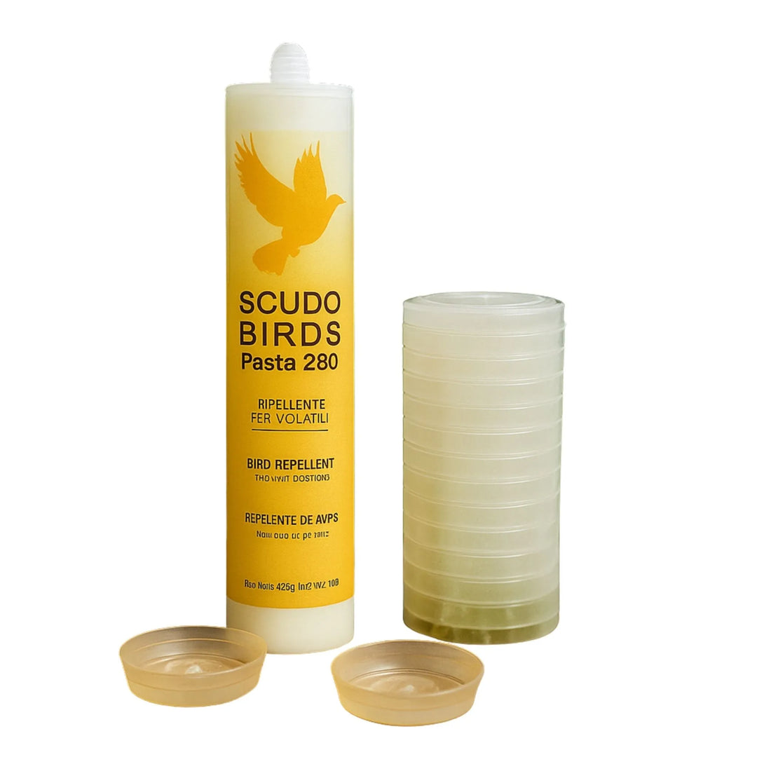Scudo Birds Pasta Gel – Repelente Aves Deshabituante Natural para Palomas y Aves Urbanas