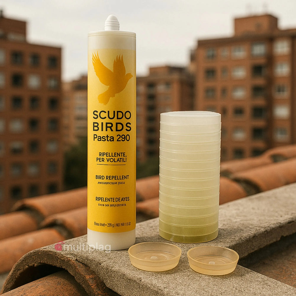 Scudo Birds Pasta Gel – Repelente Aves Deshabituante Natural para Palomas y Aves Urbanas