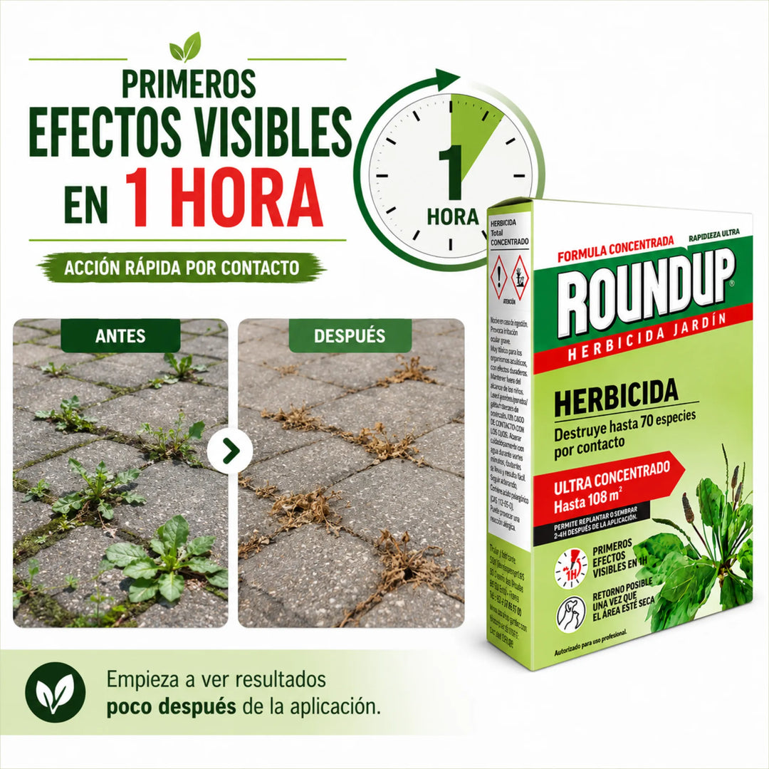 Herbicida Roundup ECO Concentrado 250 ml tratamiento para patios, caminos y jardines