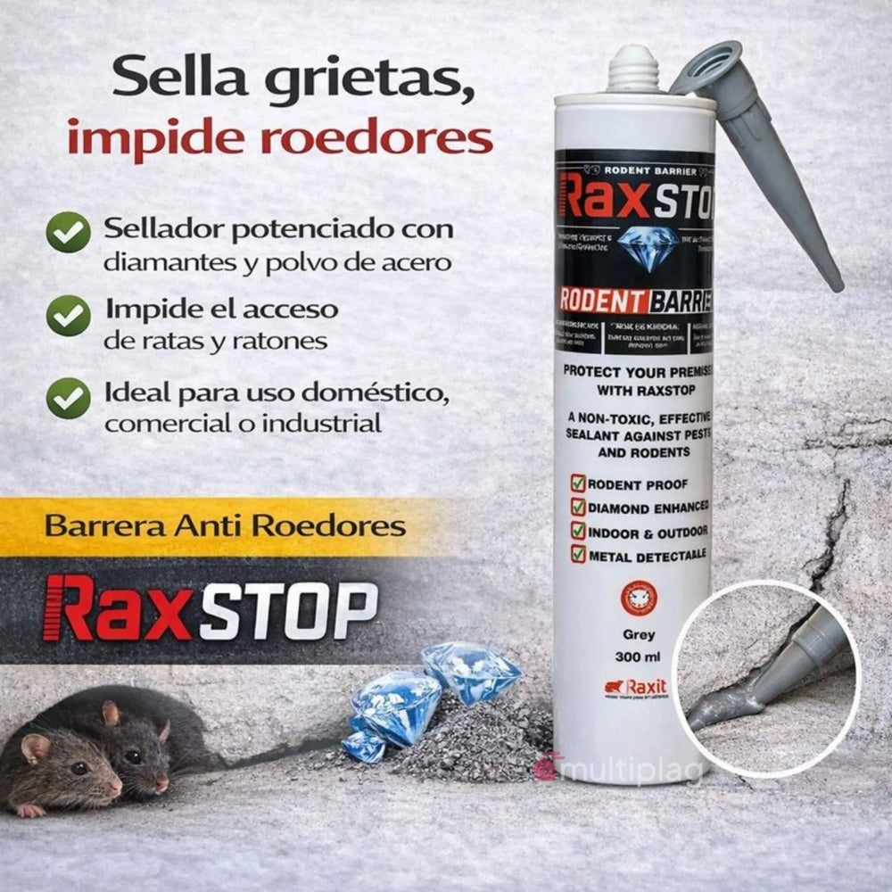 Rax Stop - Sellador anti ratas y ratones para Grietas y Fisuras
