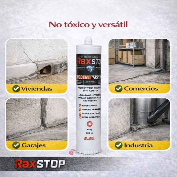 Rax Stop - Sellador anti ratas y ratones para Grietas y Fisuras