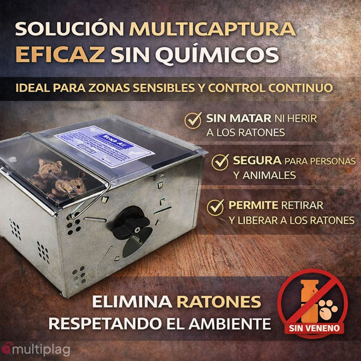 Trampa captura ratones Ketch-All en metal galvanizado