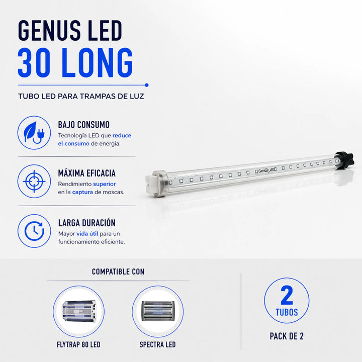 Tubo LED 30 Long repuesto LED para Flytrap 80 y Spectra con alta eficacia y bajo consumo