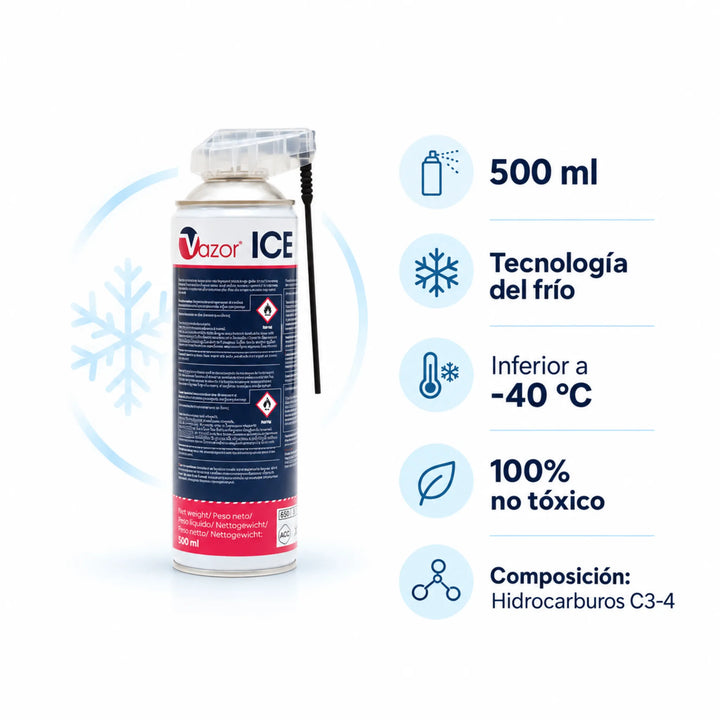 Spray congelador anti insectos con acción por frío inferior a -40 °C. Elimina rápidamente insectos rastreros y voladores sin insecticidas ni residuos. Fácil de usar, ideal para hogares y superficies sensibles.