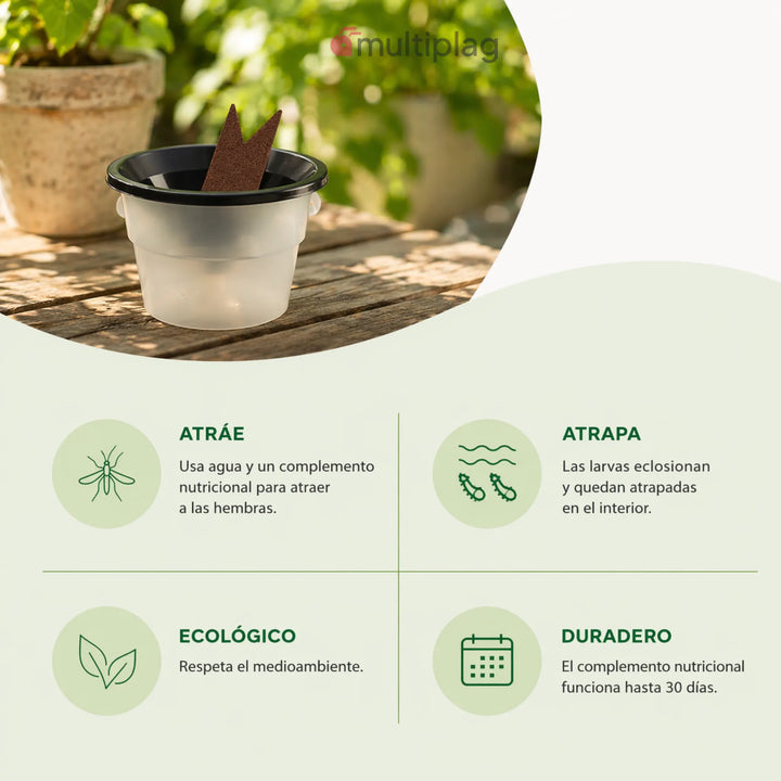 Trampa ecológica Aqualab para jardines, terrazas y espacios pequeños
