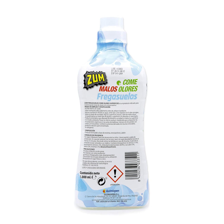 Zum - Produto de Limpeza de Pavimentos para Maus Odores 1L