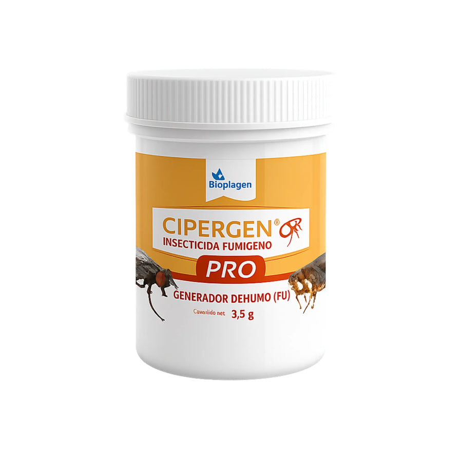 Fumígeno CIPERGEN PRO 3,5 g con permetrina para moscas, cucarachas y plagas del grano