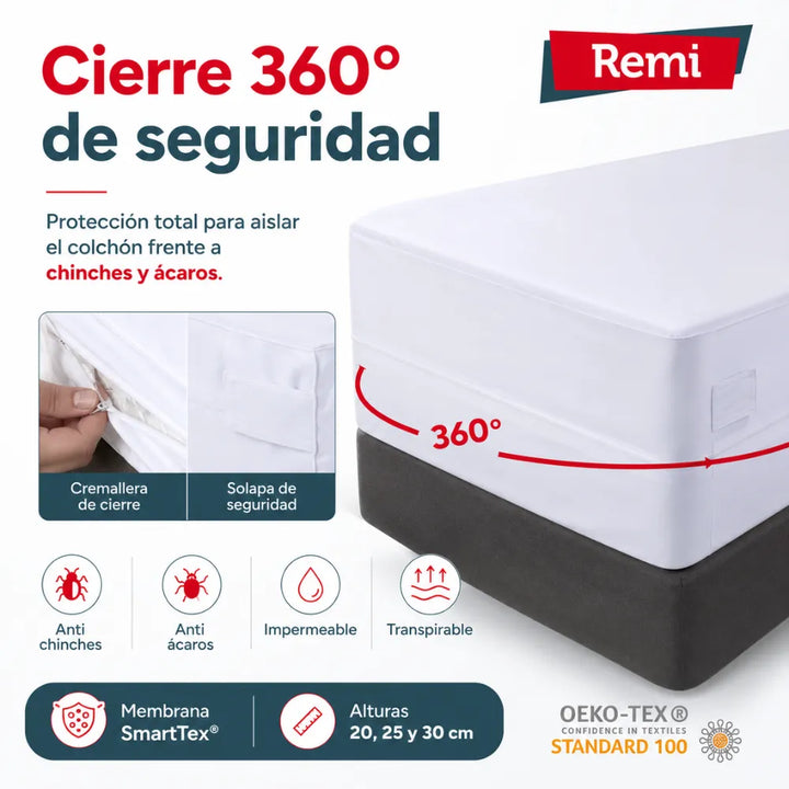 Remi - Capa de colchão para percevejos