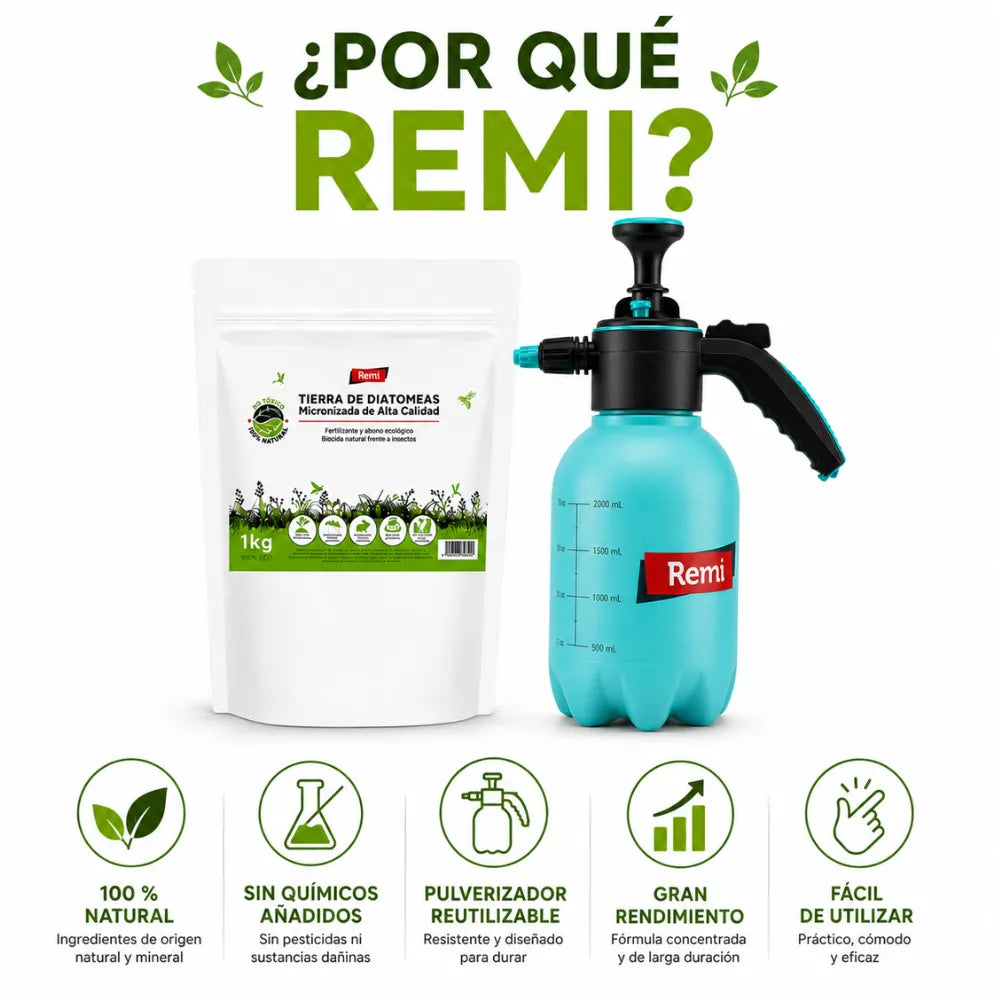 Tierra de diatomeas micronizada con equipo de pulverización para una aplicación uniforme