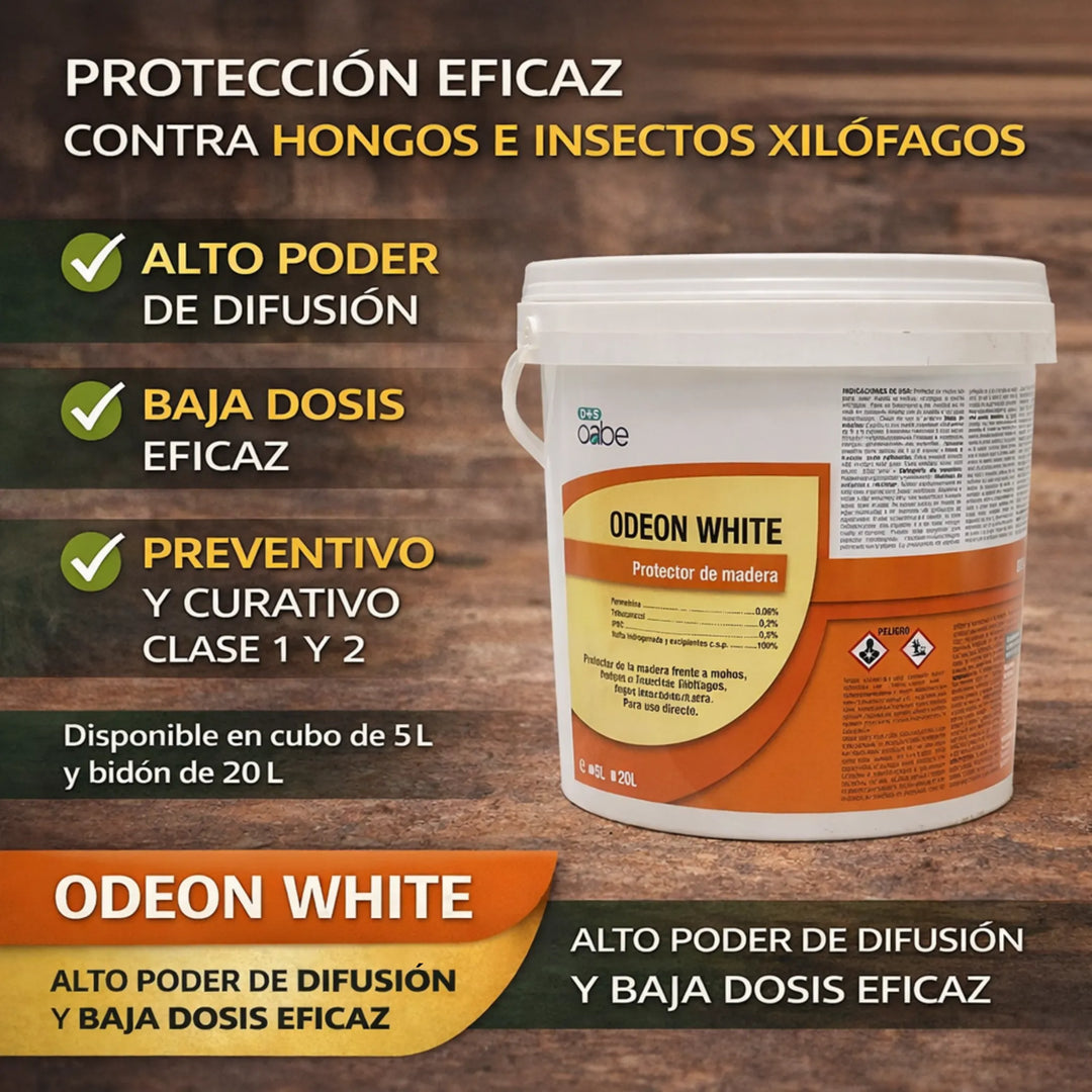 Protector madera Odeon White gel insectos xilófagos termita y carcoma