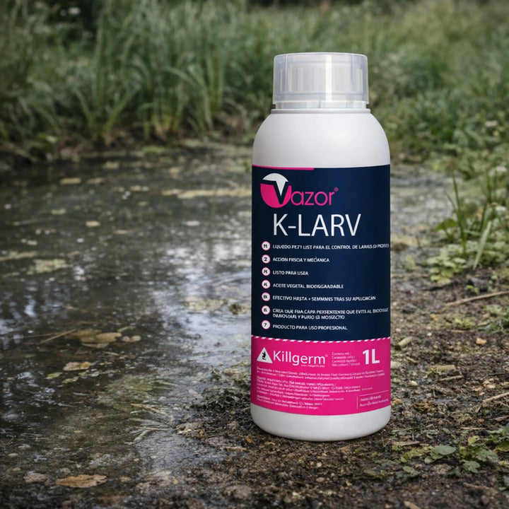 Larvicida Vazor K-Larv con acción física sin insecticidas