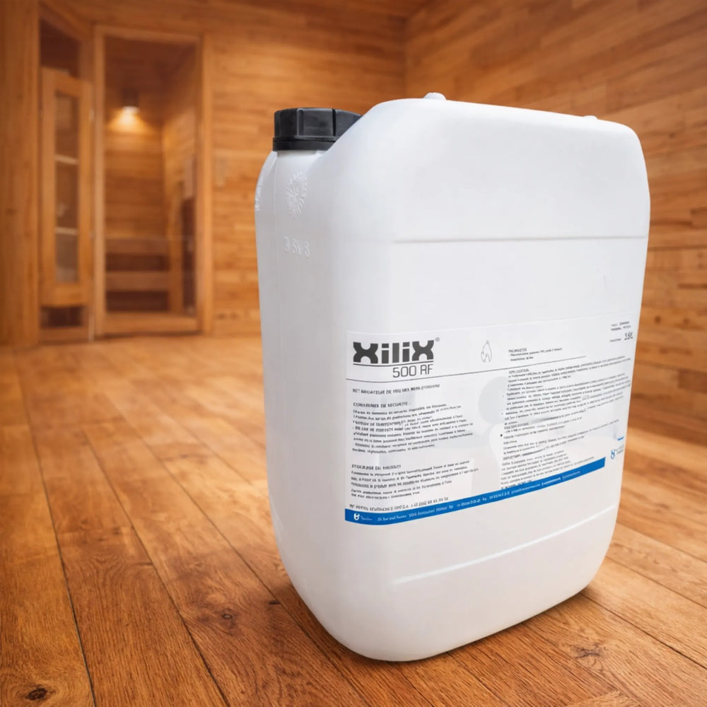 Xilix 500 RF ignífugo madera interior 18 L tratamiento retardante fuego para estructuras y revestimientos